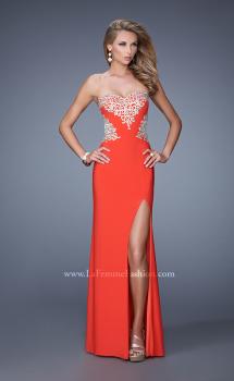 Picture of: Elegant Long Prom Dress with Cut Outs and Open Back in Red, Style: 21073, Main Picture