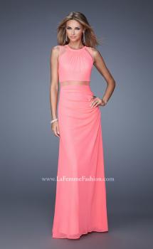 Picture of: Elegant Prom Dress with Sheer Cutouts and Sequins in Pink, Style: 21147, Main Picture