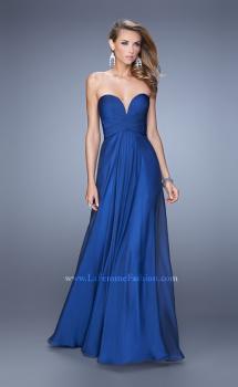 Picture of: Stunning Chiffon Prom Dress with Gathered Bodice in Blue, Style: 21154, Main Picture