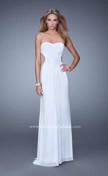 Picture of: Long Net Jersey Prom Dress with Sweetheart Neckline in White, Style: 21184, Main Picture