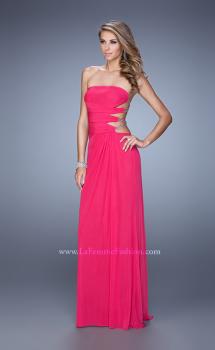 Picture of: Rhinestone Glamorous Prom Dress with Cut Outs in Pink, Style: 21197, Main Picture