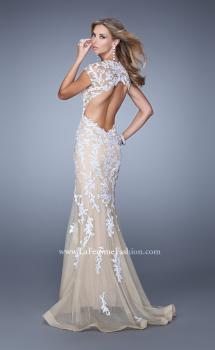 Picture of: Bold Prom Dress with Cap Sleeves and Embroidery in White, Style: 21283, Main Picture