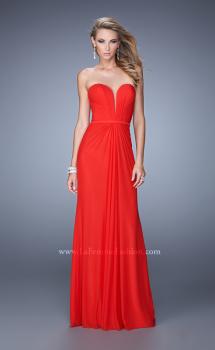 Picture of: Gathered Bodice Prom Dress with Sweetheart Neckline in Red, Style: 21343, Main Picture