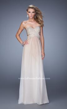 Picture of: Ombre Chiffon Prom Dress with Rhinestone Bodice in Nude, Style: 21351, Main Picture