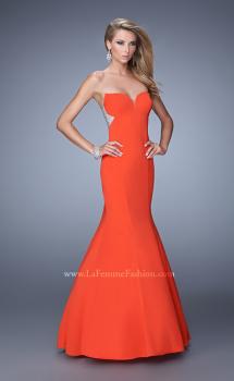 Picture of: Mermaid Prom Gown with Rhinestone Embellishments in Orange, Style: 21396, Main Picture