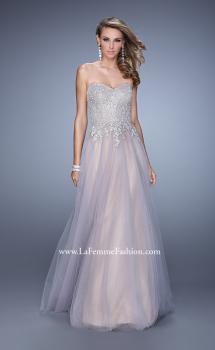 Picture of: Tulle Dress with Embroidered Bodice and Pockets in Pink, Style: 21431, Main Picture