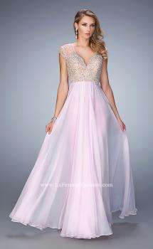 Picture of: Elegant Dress with Beads, Pearls, and Rhinestones in Pink, Style: 21516, Main Picture