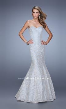 Picture of: Modern Lace Mermaid Dress with Sweetheart Neckline in Blue, Style: 21537, Main Picture