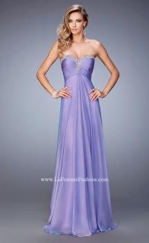 Picture of: Chiffon Prom Dress with Embellishments and Crystals in Purple, Style: 22115, Main Picture