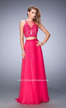 Picture of: Beaded and Embroidered Two Piece Prom Dress in Pink, Style: 22652, Main Picture
