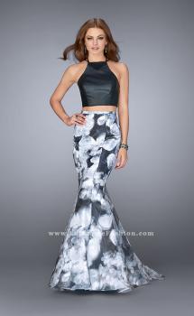 Picture of: Two Piece Mermaid Prom Dress with Printed Skirt in Print, Style: 24067, Main Picture