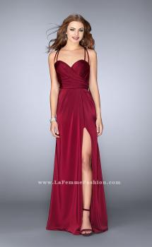 Picture of: Gathered Jersey Prom Dress with Sweetheart Neckline in Red, Style: 24263, Main Picture
