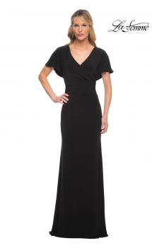 Picture of: Chic Jersey Dress with V Neck and Loose Sleeves in Black, Style: 29997, Main Picture