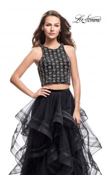 Picture of: Two Piece Ball Gown with Tulle Skirt and Beading in Black, Style: 26233, Main Picture