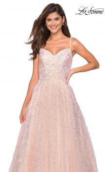 Picture of: Sweetheart Sequin Dress with Criss Cross Straps in Blush, Style: 27541, Main Picture