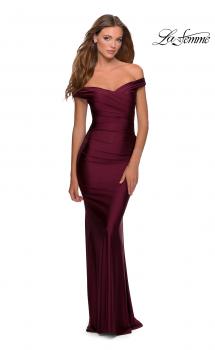 La femme off sales the shoulder gown