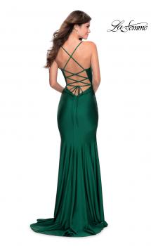 Picture of: Form Fitting Jersey Prom Dress with Draped Neckline, Style: 28518, Main Picture
