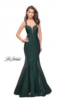 Picture of: Form Fitting Mermaid Prom Dress with Side Cut Outs in Forest Green, Style: 25813, Main Picture
