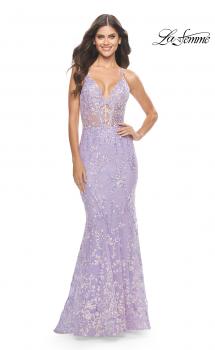 Picture of: Mermaid Dress with Stunning Sequin Lace Details in Light Periwinkle, Style: 31596, Main Picture
