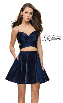 Picture of: Short Two Piece Homecoming Dress Set with Wrap Top, Style: 26683, Main Picture