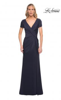 Picture of: Elegant Evening Gown with V Neck and Knot in Blue, Style: 29926, Main Picture