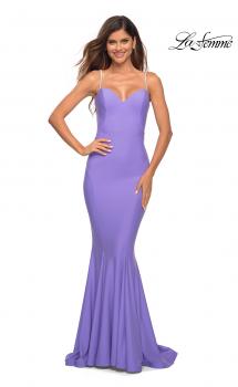 Picture of: Rhinestone Diamond Strap Chic Jersey Dress in Periwinkle, Main Picture