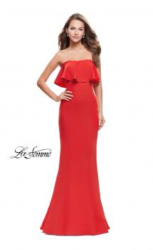 Picture of: Strapless Mermaid Prom Dress with Ruffles in Poppy Red, Style: 25419, Main Picture