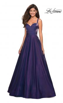 Picture of: Sweetheart Neckline Satin Long Prom Gown in Purple, Style: 27227, Main Picture