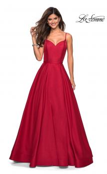 Picture of: Elegant Long Ball Gown with Empire Waist and V Back in Red, Style: 27447, Main Picture