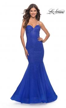 Picture of: Rhinestone Mermaid Prom Dress with Sweetheart Neckline in Royal Blue, Style: 31285, Main Picture