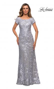 【deres】Precious layering petal dress グレー Mother of the Bride Dress Style #27949 | La Femme