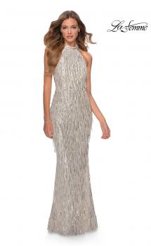 yim°Glam Lips fringe gown Prom Dress Style #28819 | La Femme